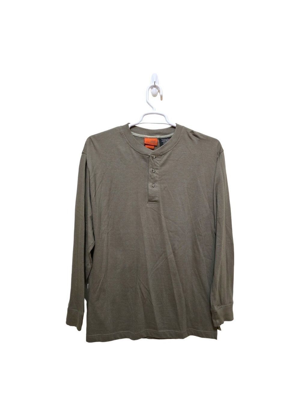 Jeep Long Sleeve Teflon HT Henley Shirt In Olive Green Sz L